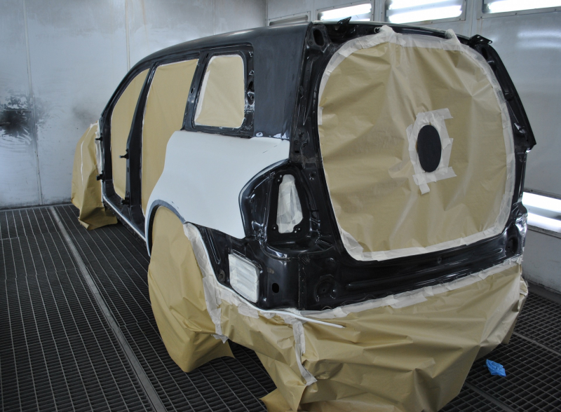 Покраска крыши автомобиля